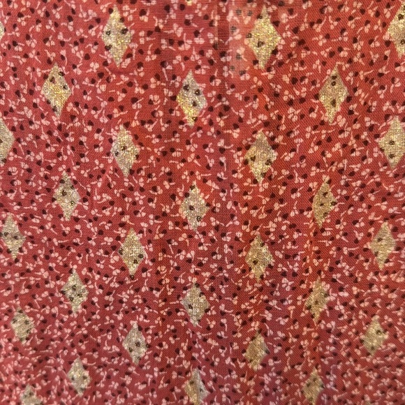 Scandal Italy Ordell Boho Tiered Pink Gold Long Sleeve Dress-Sz L - Picture 3 of 8